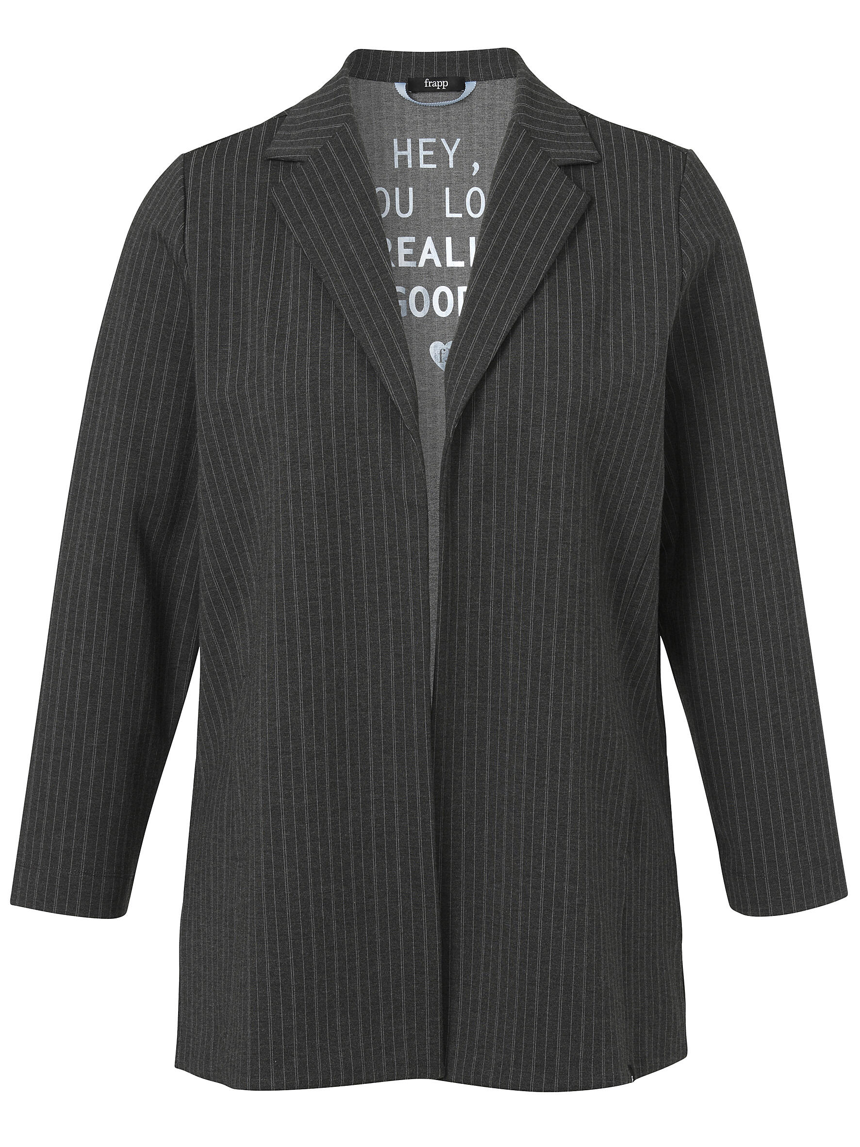 Frapp - Jacke Revers 1/1 Arm anthracite melange - Gr. - 52 von Frapp