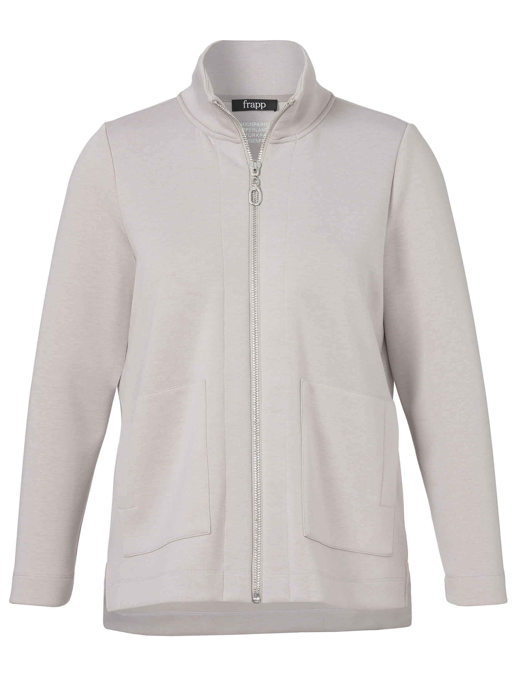 Frapp - Jacke Stehkragen 1/1 Arm Zipper moonstone - Gr. - 52 von Frapp