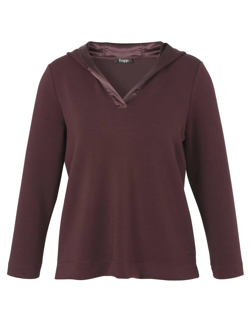 Frapp - Sweatshirt Kapuze 1/1 Arm Materialmix wild berry - Gr. - 46 von Frapp
