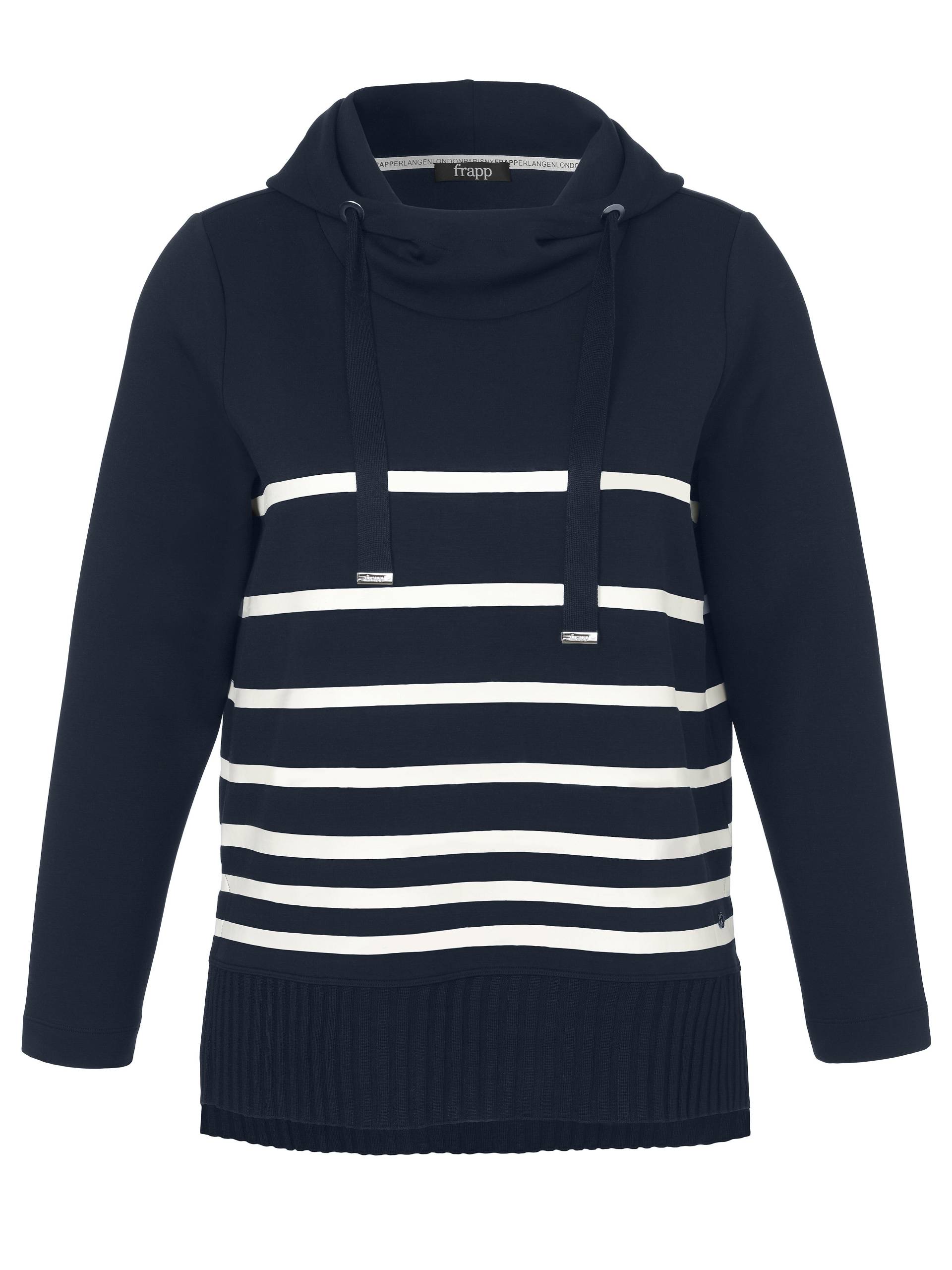 Frapp - Sweatshirt Kapuze 1/1 Arm navy / offwhite - Gr. - 48 von Frapp