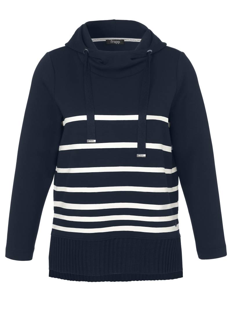 Frapp - Sweatshirt Kapuze 1/1 Arm navy / offwhite - Gr. - 50 von Frapp