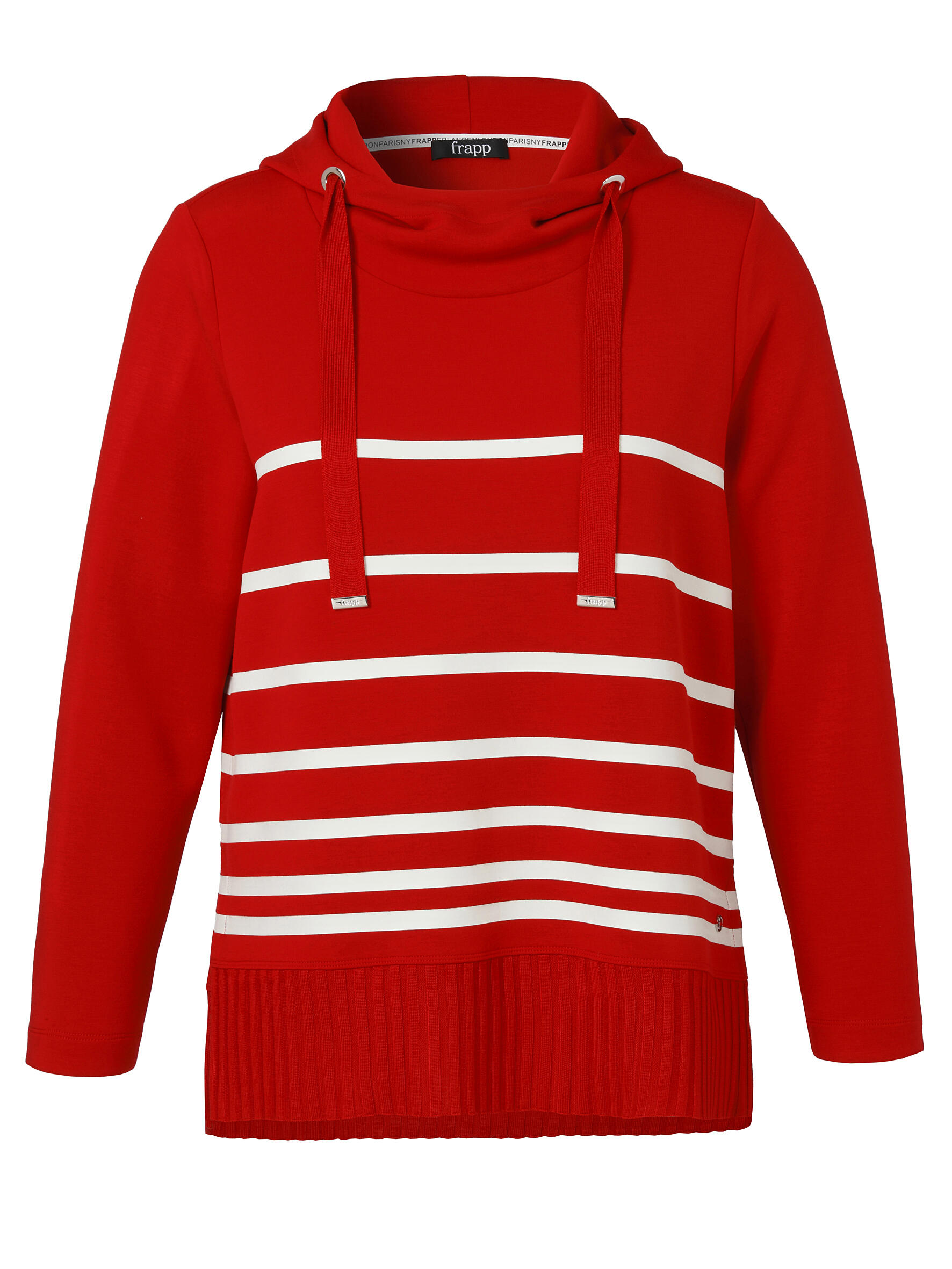 Frapp - Sweatshirt Kapuze 1/1 Arm red / offwhite - Gr. - 48 von Frapp