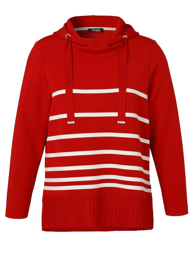 Frapp - Sweatshirt Kapuze 1/1 Arm red / offwhite - Gr. - 50 von Frapp
