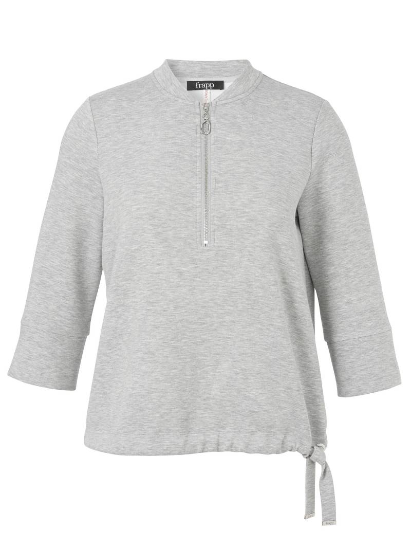 Frapp - Sweatshirt Rundhals 3/4 Arm silver melange - Gr. - 46 von Frapp