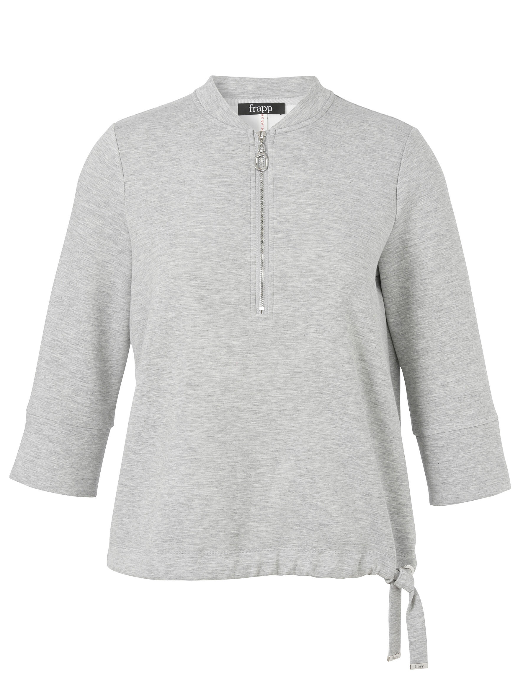 Frapp - Sweatshirt Rundhals 3/4 Arm silver melange - Gr. - 52 von Frapp