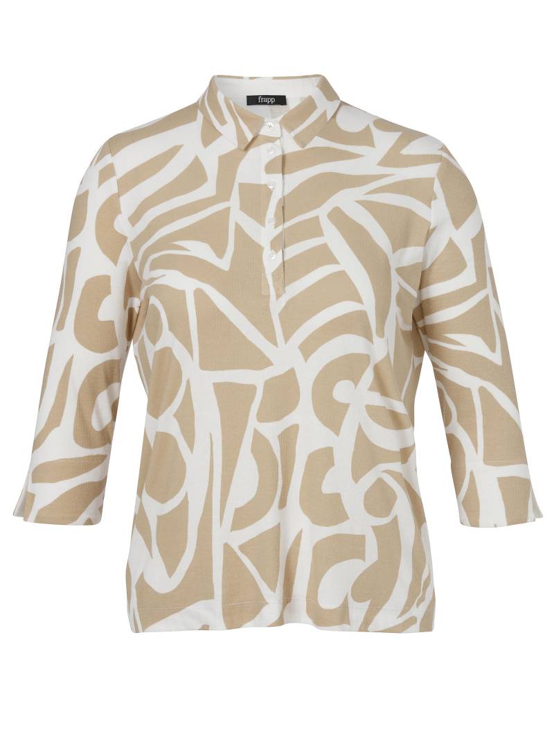 Frapp - T-Shirt Polo 3/4 Arm Druck powder multicolor - Gr. - 44 von Frapp