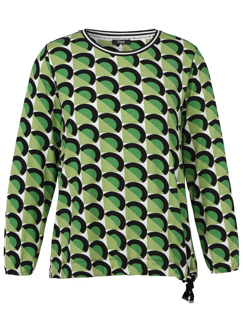 Frapp - T-Shirt Rundhals 1/1 Arm Druck jolly green multicol - Gr. - 52 von Frapp