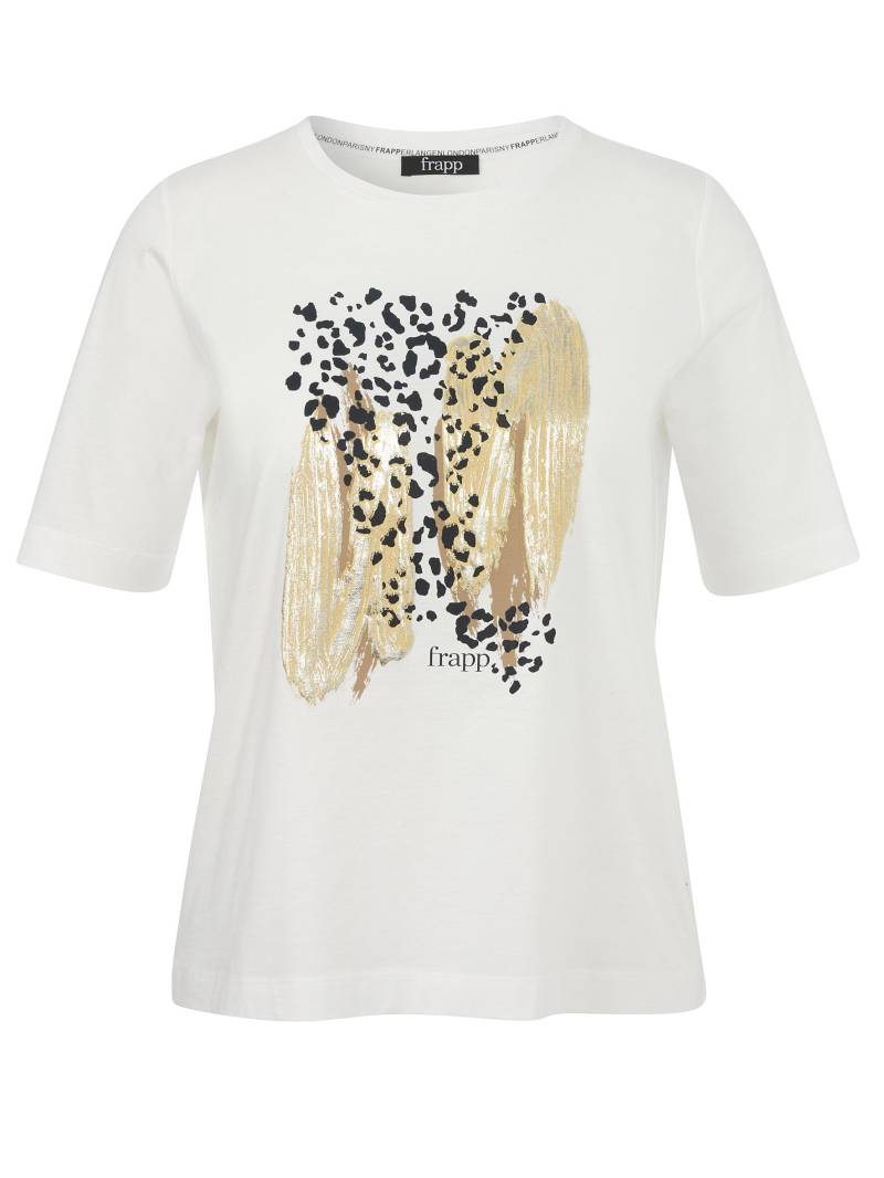 Frapp - T-Shirt Rundhals 1/2 Arm Motiv offwhite multicolor - Gr. - 48 von Frapp