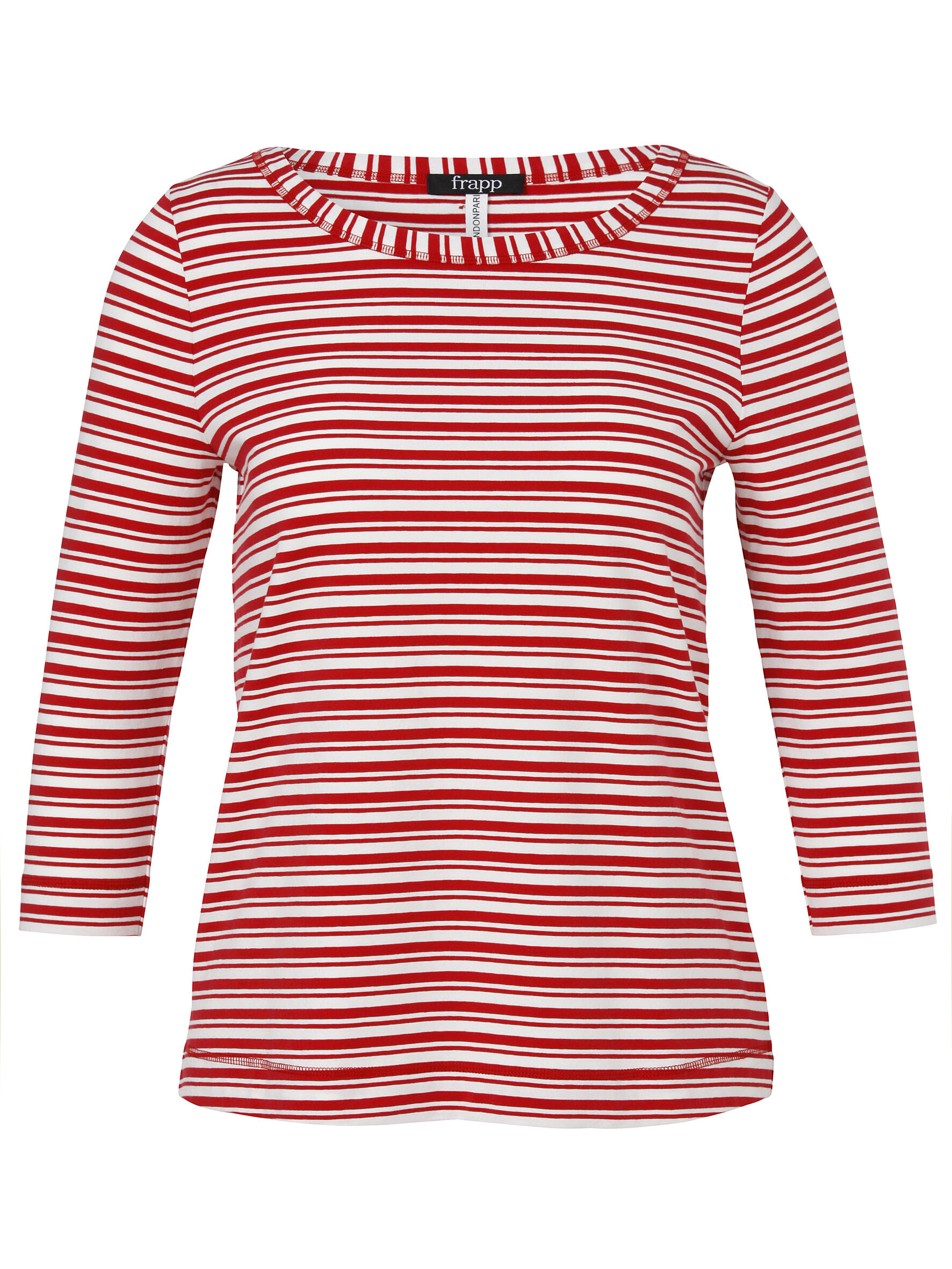 Frapp - T-Shirt Rundhals 3/4 Arm red / offwhite - Gr. - 46 von Frapp