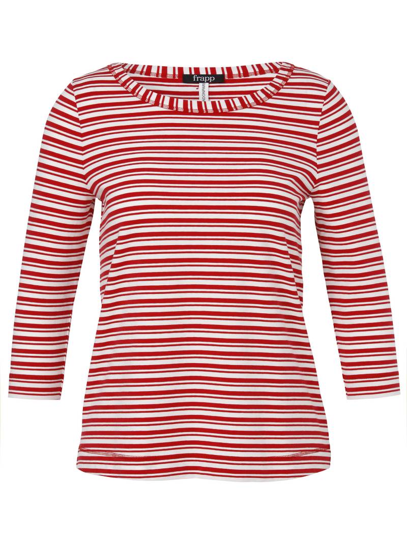 Frapp - T-Shirt Rundhals 3/4 Arm red / offwhite - Gr. - 46 von Frapp