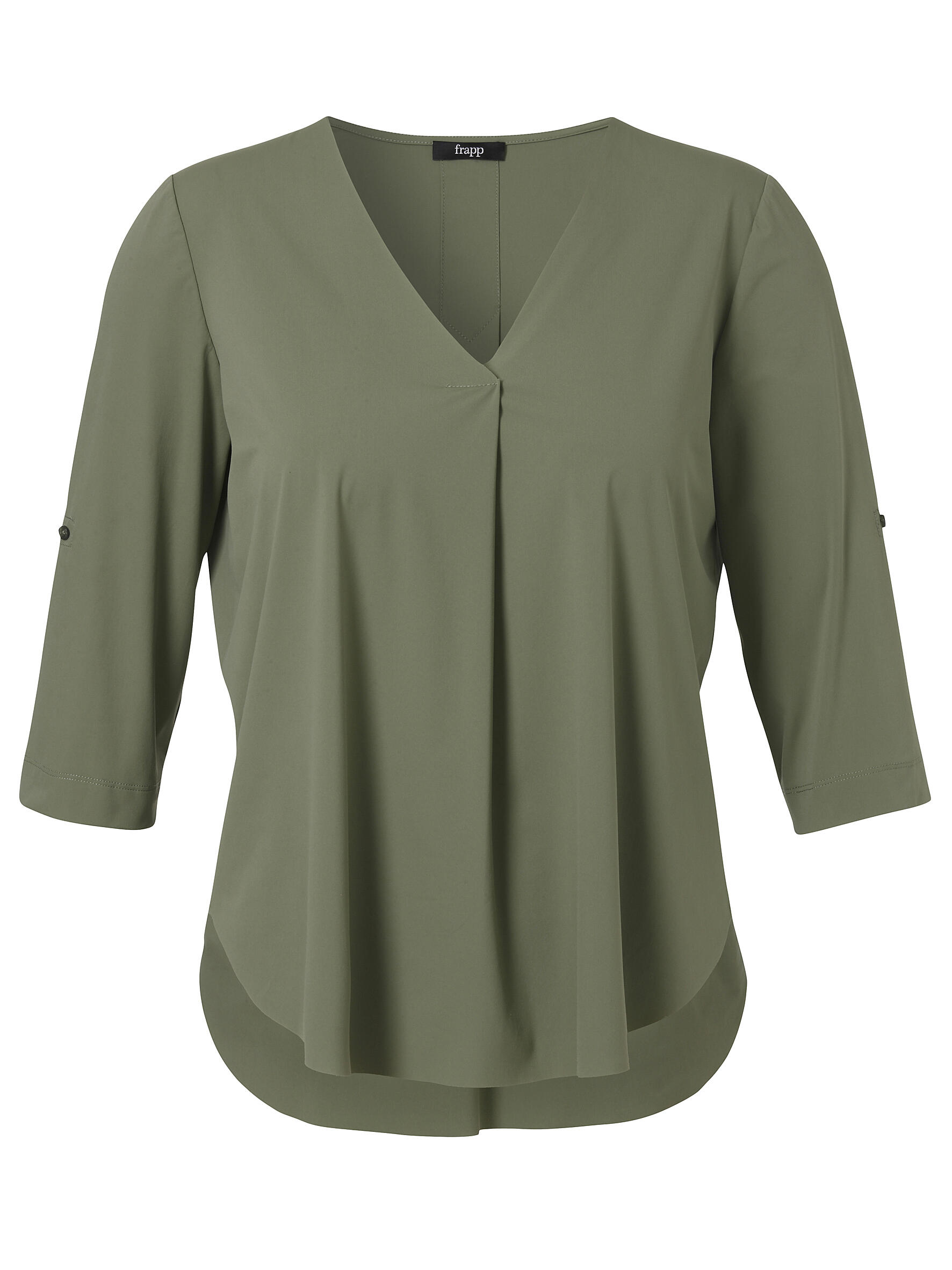 Frapp - T-Shirt V-Ausschnitt 3/4 Arm green - Gr. - 50 von Frapp