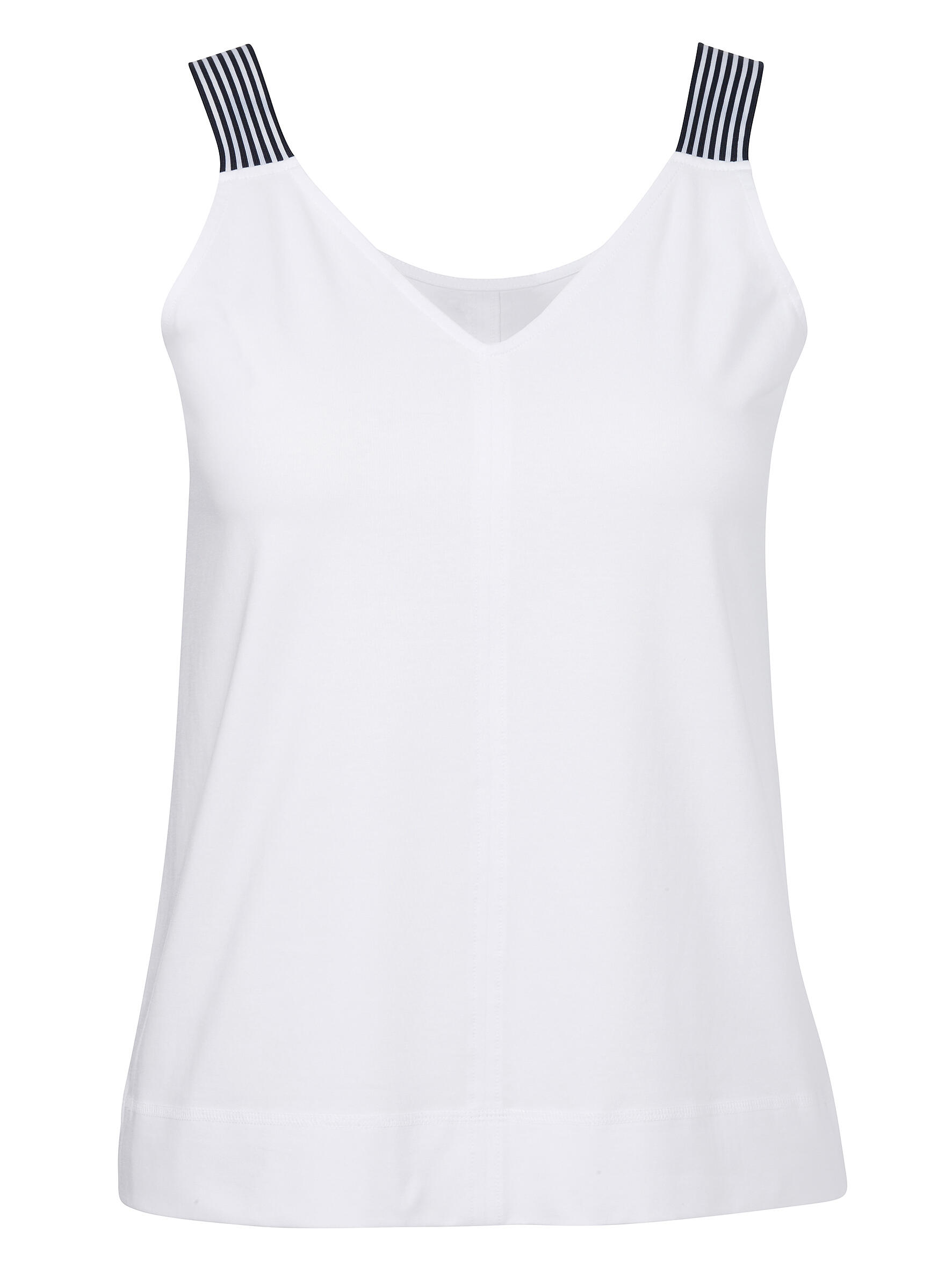 Frapp - Top V-Ausschnitt white / navy - Gr. - 44 von Frapp