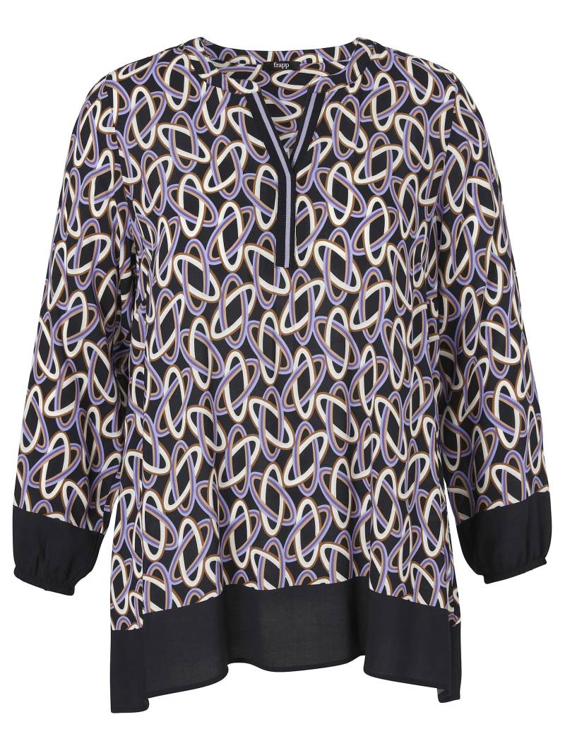 Frapp - Tunika V-Ausschnitt 1/1 Arm Druck navy multicolor - Gr. - 44 von Frapp