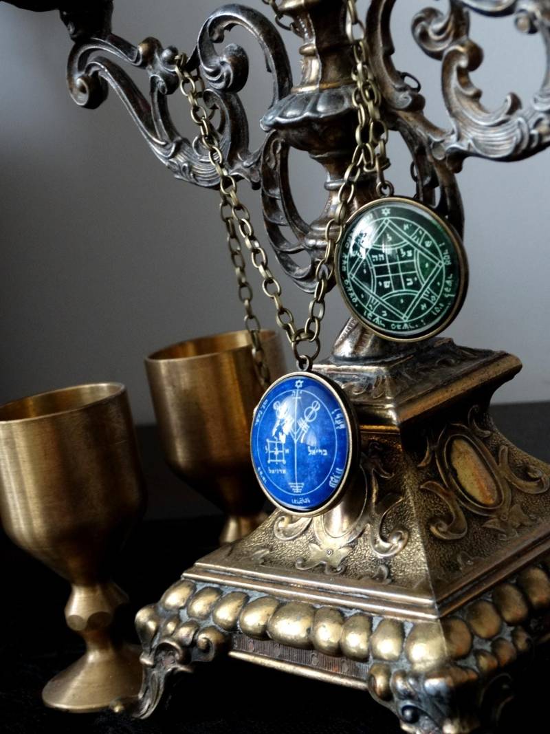 Doppelanhänger Mit Ihrem Siegel, Symbol Oder Ihrer Grafik | Ritual, Altar, Magie, Okkultismus, Zauberei Talisman, Halskette, Schmuck, Anhänger #134 von FraterSetnakh