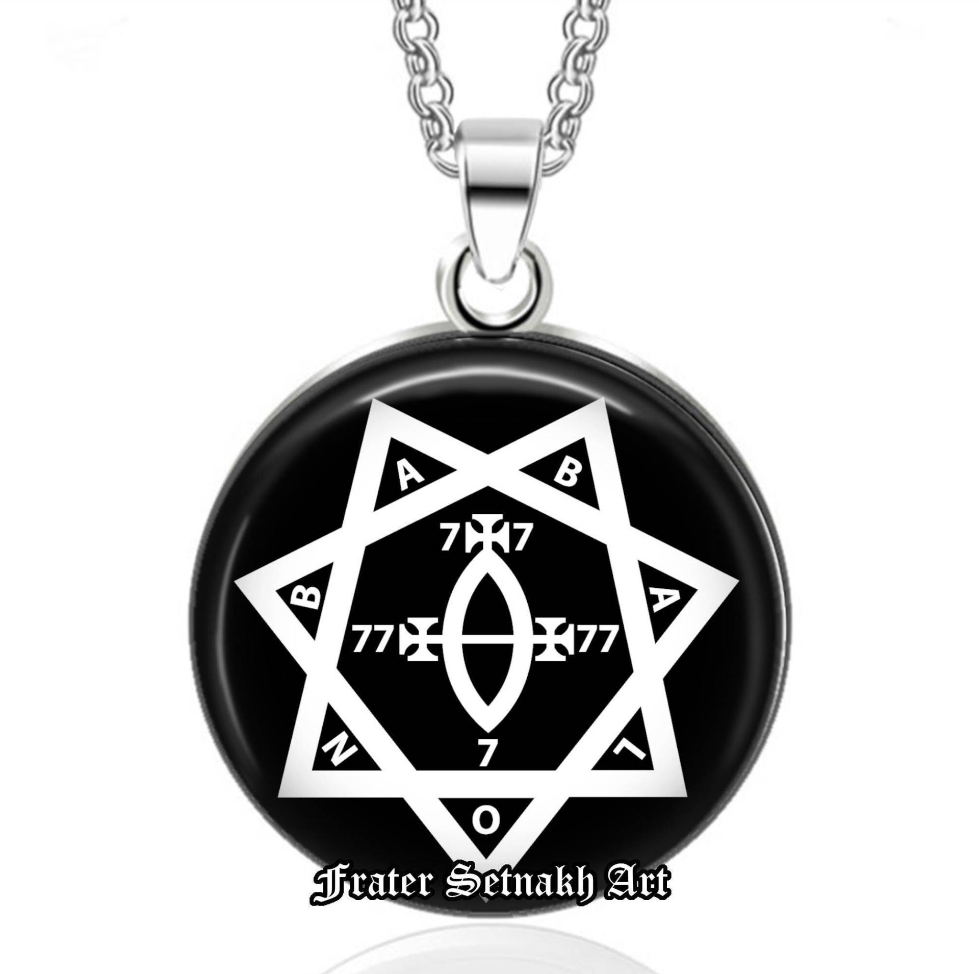 Handgefertigter Babalon Anhänger, Thelema Occult Halskette #87 von FraterSetnakh