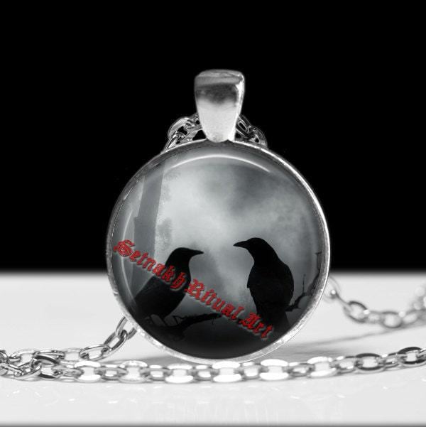 Handgefertigter Raben Anhänger, Gothic Schmuck #234 von FraterSetnakh