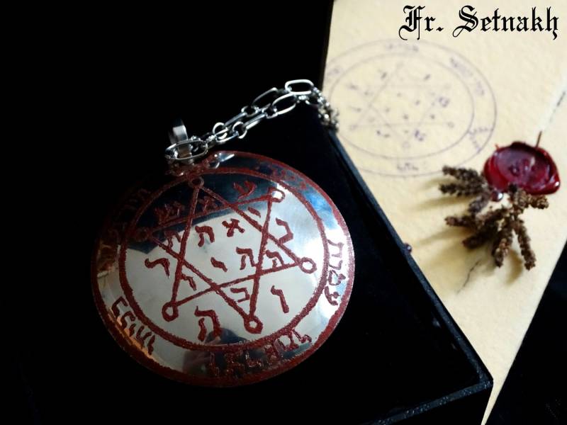 Handgemachtes Solomon Seal Pentakel Medaillon, Talisman Halskette von FraterSetnakh