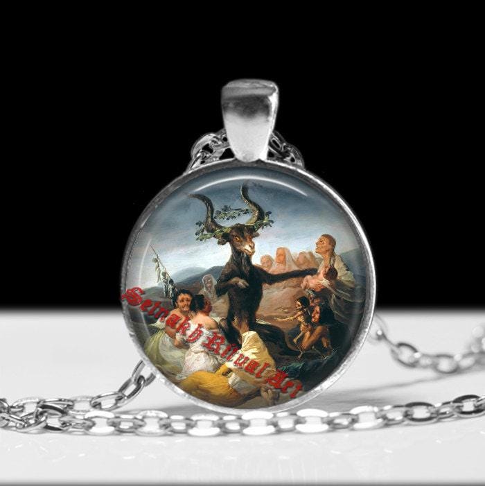 Hexensabbat Anhänger, Amulett Für Magie, Gothic Zauberschmuck #230 von FraterSetnakh