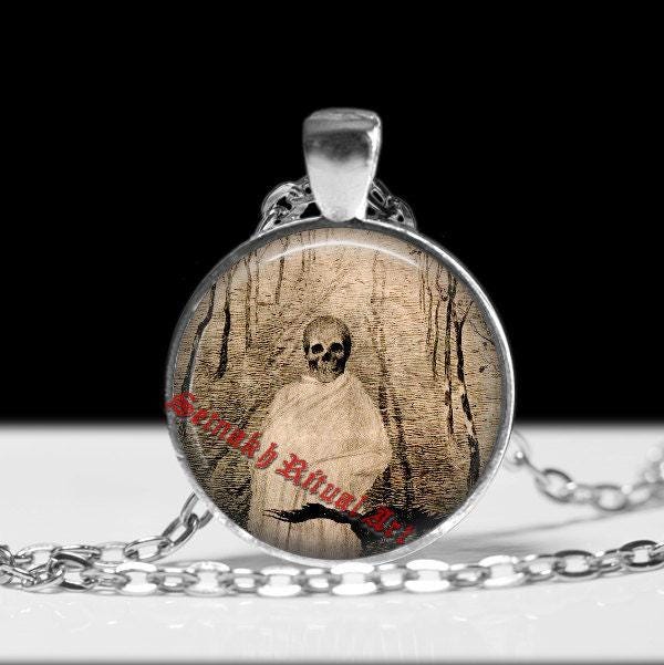 Memento Mori Halskette, Skelett Anhänger, Totenkopf Schmuck, Gothic Schmuck #318 von FraterSetnakh