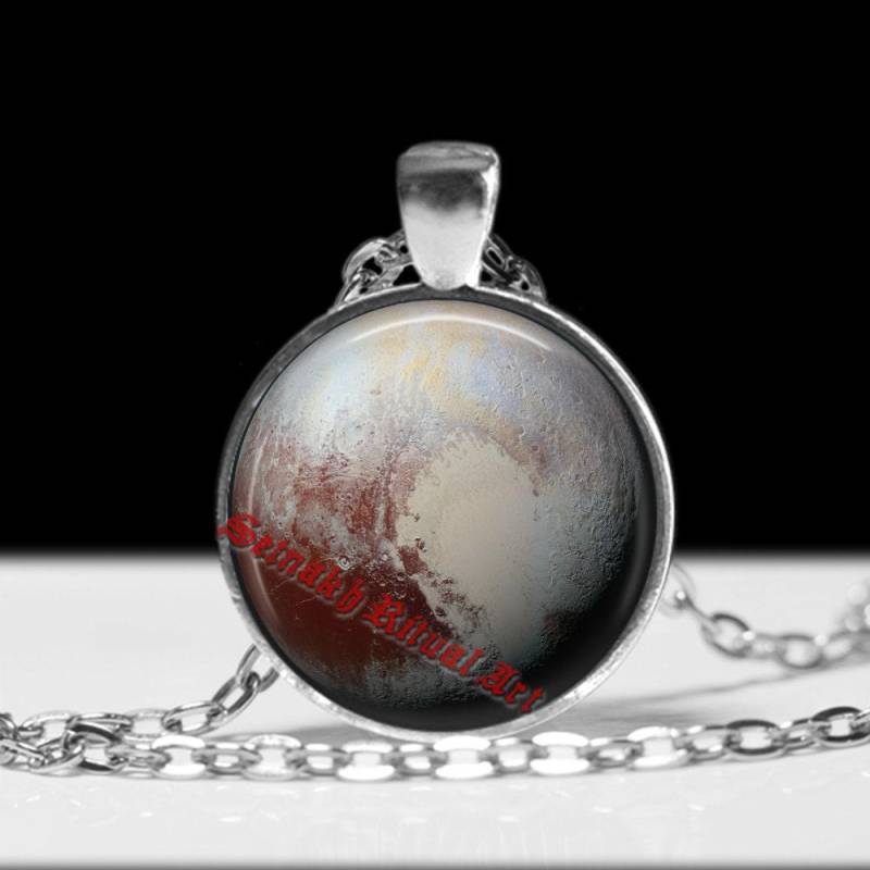 Pluto Schmuck Astrologie Halskette Planet Anhänger Kosmos #433.9 von FraterSetnakh