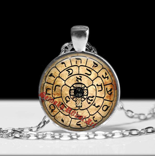 Rosenkreuz Anhänger Rose, Kreuz Halskette, Rosenroter Schmuck, Okkulter Anhänger, #259 von FraterSetnakh