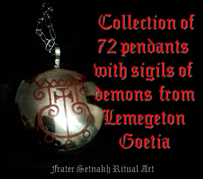 Sammlung Set Von 72 Anhängern Mit Dämonen Sigillen Aus Lemegeton - Goetia, King Solomon Siegel, Ritualkette, Okkulter Schmuck, Magie von FraterSetnakh
