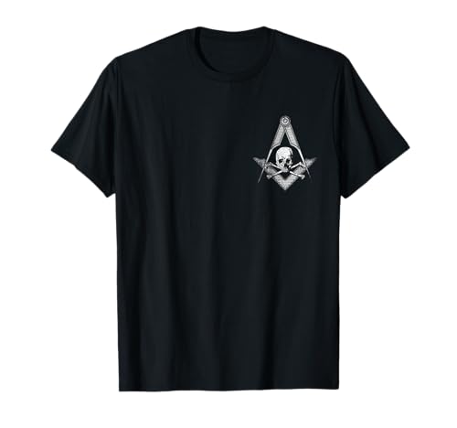 Herren Vintage Skull quadratisch und Kompass, Freimaurer T-Shirt T-Shirt Herren Vintage Skull quadratisch und Kompass, Freimaurer T-Shirt T-Shirt von Fraternal & Masonic Shirts - Freemasonry Skull