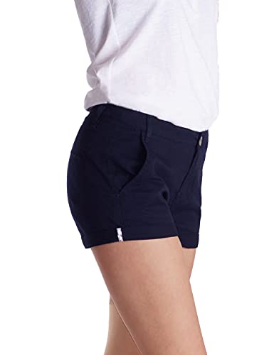 Fraternel Damen Chino Shorts Kurze Hose Dunkelblau M Fraternel Damen Chino Shorts Kurze Hose Dunkelblau M von Fraternel