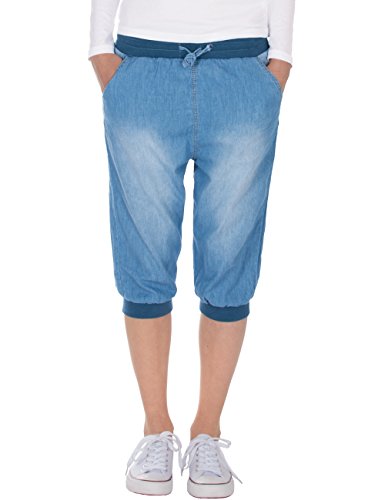 Fraternel Damen Hose Stoffhose Shorts Bermuda Capri Knielang Hellblau L / 40 von Fraternel