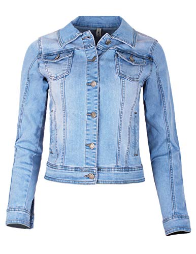 Fraternel Damen Jacke Jeansjacke Denim Jacket talliert Stretch Hellblau M / 38 von Fraternel