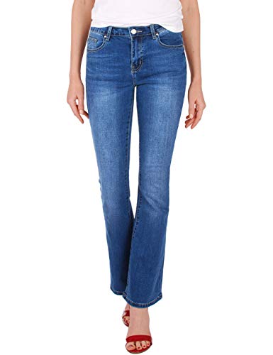 Fraternel Damen Jeans Hose Bootcut normal Waist Stretch Blau XL von Fraternel