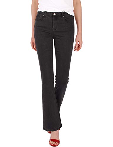 Fraternel Damen Jeans Hose Bootcut normal Waist Stretch Schwarz XL von Fraternel