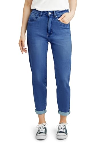 Fraternel Damen Jeans Hose Momfit Used Relaxed fit Mittelblau XL von Fraternel