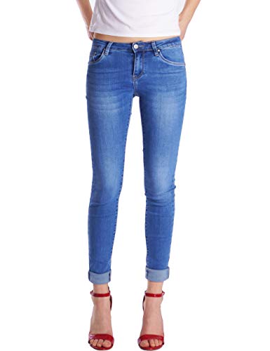 Fraternel Damen Jeans Hose Skinny Slim fit Hüftjeans Blau L von Fraternel