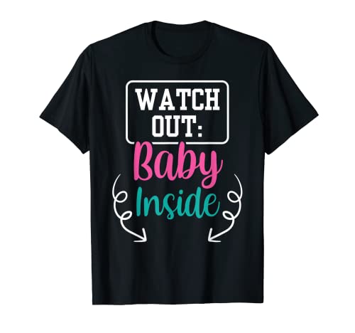 Achtung! Baby Drinnen Süß Ankündigung Baby Inside Schwanger T-Shirt Achtung! Baby Drinnen Süß Ankündigung Baby Inside Schwanger T-Shirt von Frau Bauch Ehefrau Babies Überraschung
