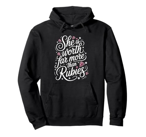 She is Worth Far More Than Rubies Christliche Frauen - Pullover Hoodie She is Worth Far More Than Rubies Christliche Frauen - Pullover Hoodie von Frau Glaube Empowerment Botschaft