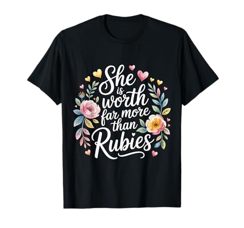 She is Worth Far More Than Rubies Christliche Frauen |- T-Shirt She is Worth Far More Than Rubies Christliche Frauen |- T-Shirt von Frau Glaube Empowerment Botschaft