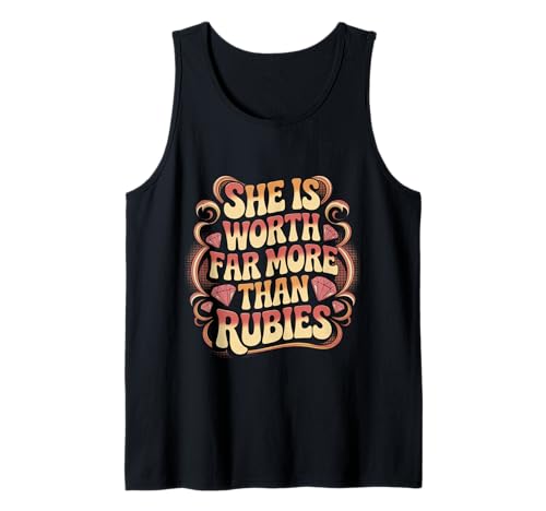 She is Worth Far More Than Rubies Christliche Frauen - Tank Top She is Worth Far More Than Rubies Christliche Frauen - Tank Top von Frau Glaube Empowerment Botschaft