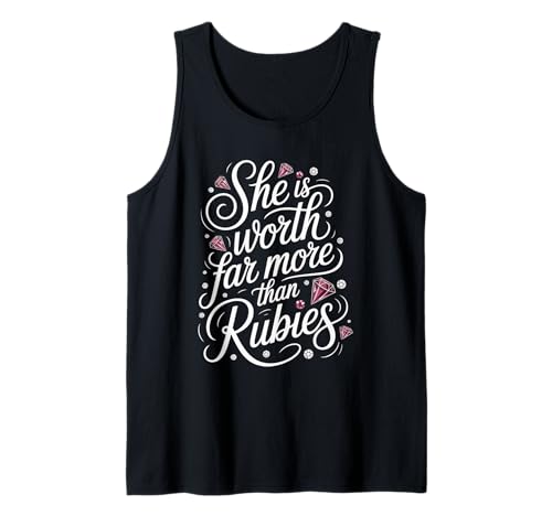 She is Worth Far More Than Rubies Christliche Frauen - Tank Top She is Worth Far More Than Rubies Christliche Frauen - Tank Top von Frau Glaube Empowerment Botschaft