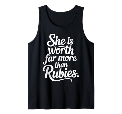 She is Worth Far More Than Rubies Christliche Frauen - Tank Top She is Worth Far More Than Rubies Christliche Frauen - Tank Top von Frau Glaube Empowerment Botschaft