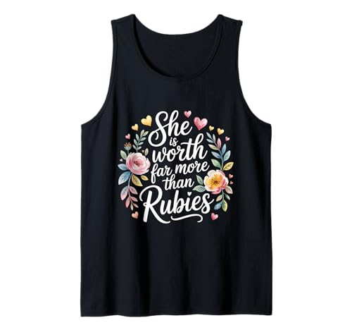 She is Worth Far More Than Rubies Christliche Frauen |- Tank Top She is Worth Far More Than Rubies Christliche Frauen |- Tank Top von Frau Glaube Empowerment Botschaft
