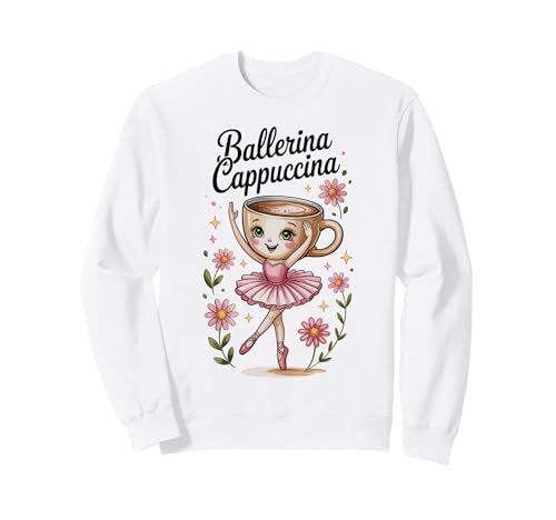 Kinder Meme Italian Brainrot Ballerina Cappuccina Sweatshirt Kinder Meme Italian Brainrot Ballerina Cappuccina Sweatshirt von Frau Mädchen Ballerina Cappuccina Italian Brainrot