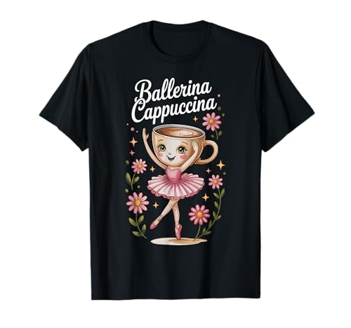 Kinder Meme Italian Brainrot Ballerina Cappuccina T-Shirt Kinder Meme Italian Brainrot Ballerina Cappuccina T-Shirt von Frau Mädchen Ballerina Cappuccina Italian Brainrot