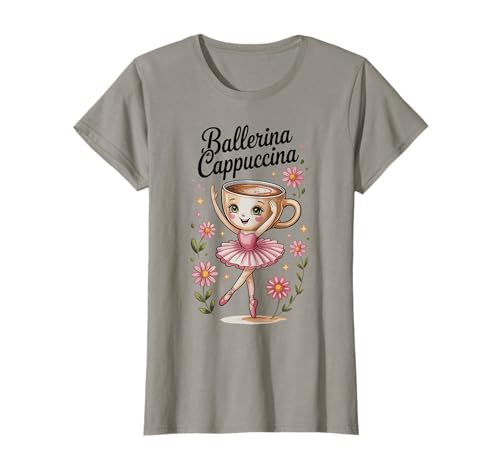 Kinder Meme Italian Brainrot Ballerina Cappuccina T-Shirt Kinder Meme Italian Brainrot Ballerina Cappuccina T-Shirt von Frau Mädchen Ballerina Cappuccina Italian Brainrot