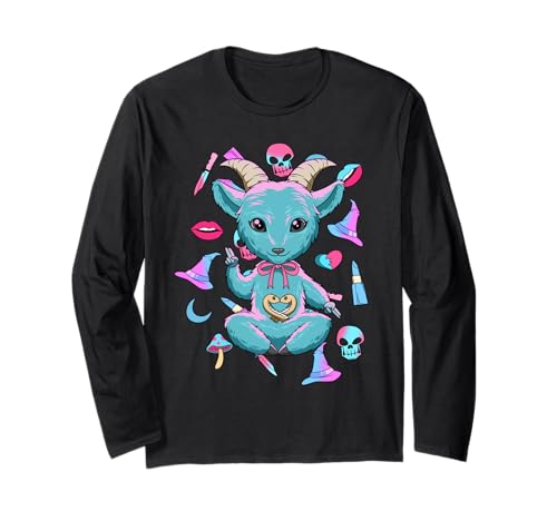 Baby Baphomet Kawaii Pastell Goth Nu Goth Langarmshirt von Frau Pastell Goth T-Shirts