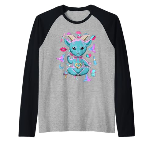 Baby Baphomet Kawaii Pastell Goth Nu Goth Raglan von Frau Pastell Goth T-Shirts