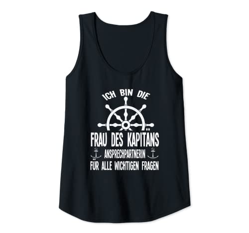 Damen Ich bin die Frau des Kapitäns Kapitän Frau Tank Top von Frau & Kapitäns Frau Geschenk