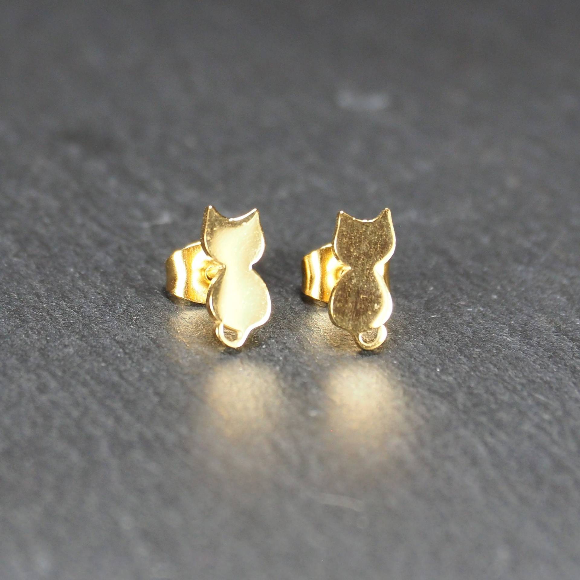 1 Paar Katzen Ohrstecker Edelstahl Ionenvergoldet, 11145 1 Paar Katzen Ohrstecker Edelstahl Ionenvergoldet, 11145 von FrauKitty