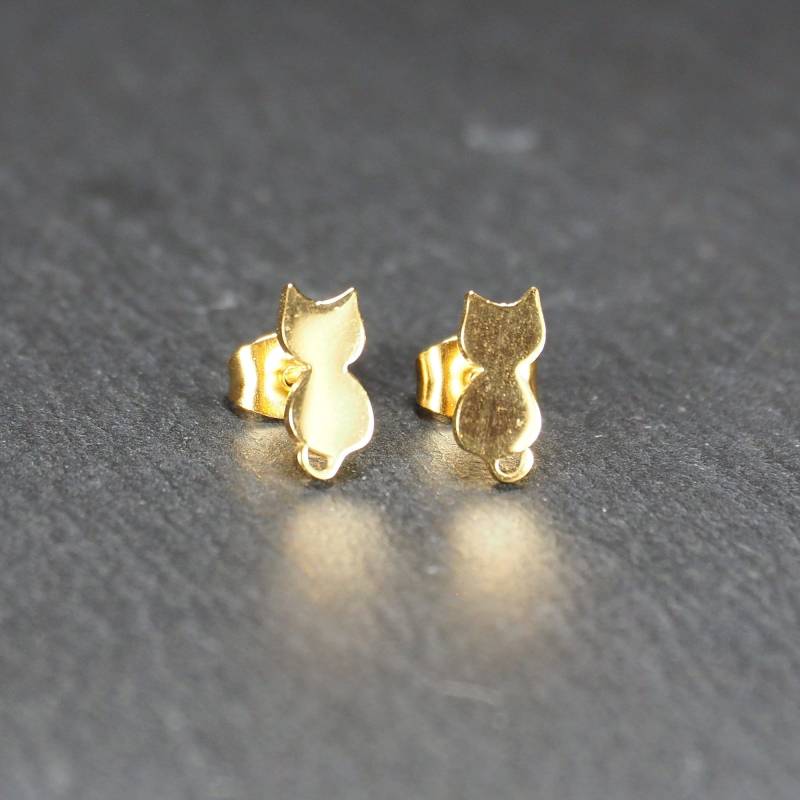 1 Paar Katzen Ohrstecker Edelstahl Ionenvergoldet, 11145 1 Paar Katzen Ohrstecker Edelstahl Ionenvergoldet, 11145 von FrauKitty