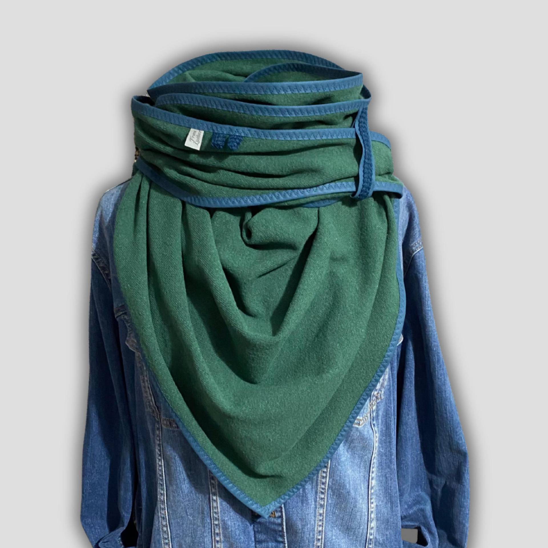 Grünes Dreieckstuch Xxl, Stricktuch Grünes Dreieckstuch Xxl, Stricktuch von FrauLuther